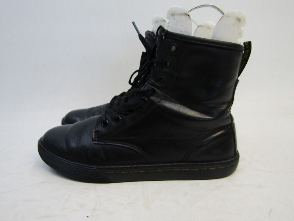 Dr. Martens Womens Size 7 Black Leather Laces 8 Eye Ankle Fashion Boots Bootie